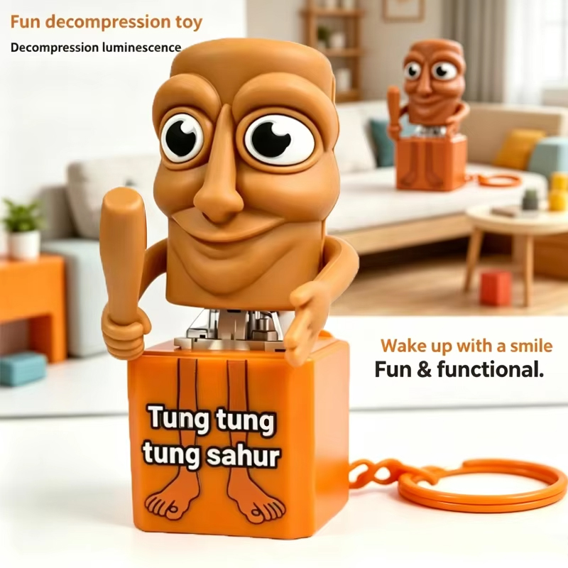 Musical Instrument Gong - New Tung Tung Tung Sahur Keychain