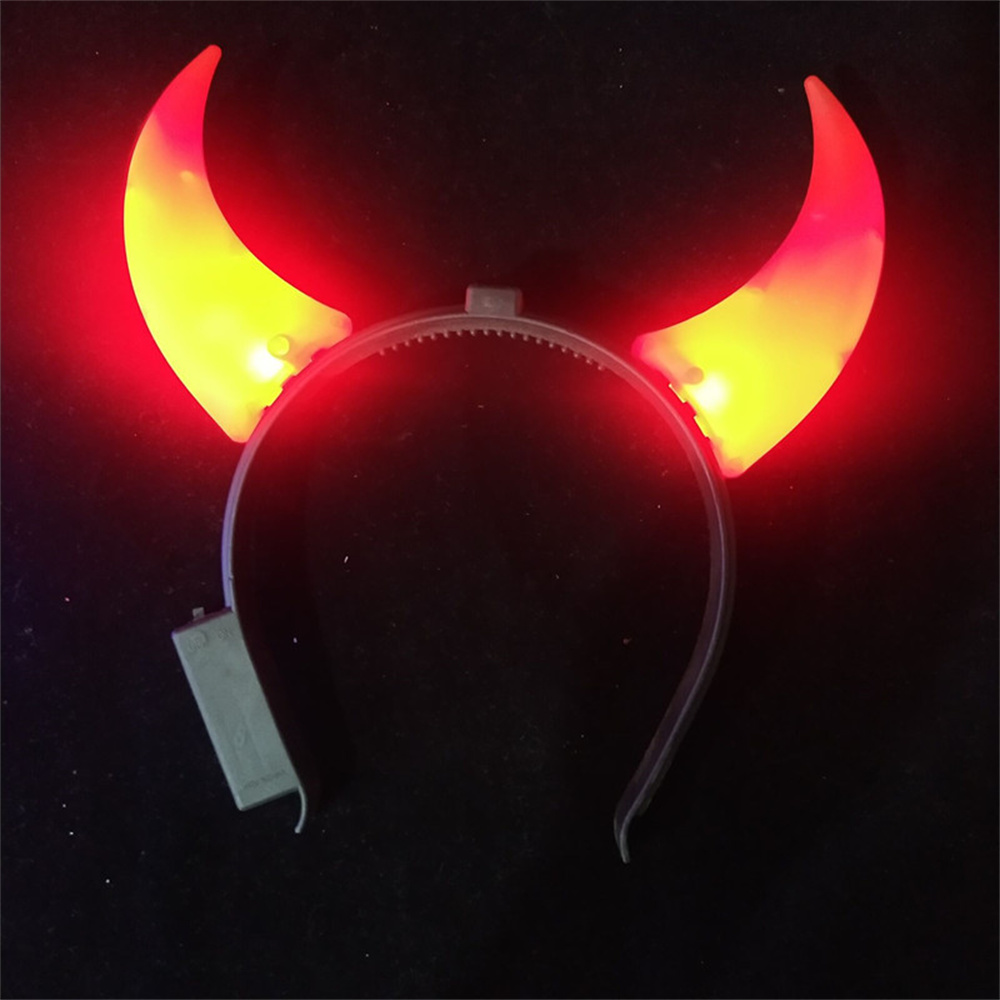 Led Devil Horn Light Up Headba - Musical Instrument Gong review and price